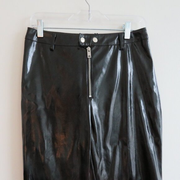 I.AM.GIA Nikole Black Faux Vegan Patent Leather Pants - Women's Size M NWT - Picture 4 of 14